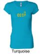 CCCP Ladies T-shirt Soviet Union USSR Insignia Longer Length Shirt
