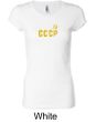 CCCP Ladies T-shirt Soviet Union USSR Insignia Longer Length Shirt