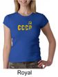 CCCP Ladies T-shirt Soviet Union USSR Russia Insignia Crew Neck Shirt