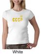 CCCP Ladies T-shirt Soviet Union USSR Russia Insignia Crew Neck Shirt