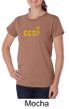 CCCP Ladies T-shirt Soviet Union USSR Russia Insignia Organic Tee