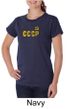 CCCP Ladies T-shirt Soviet Union USSR Russia Insignia Organic Tee