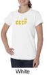 CCCP Ladies T-shirt Soviet Union USSR Russia Insignia Organic Tee
