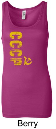 Cccp Ladies Tank Longer Length Tanktop Vertical Print