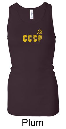 CCCP Ladies Tank Top Insignia Longer Length Racerback Tanktop