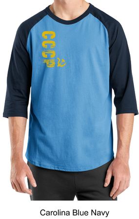 Cccp Raglan Shirt Chest Print Adult Shirt