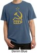 CCCP Shirt Distressed Soviet Union Adult Pigment Dyed T-shirt