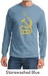 CCCP Shirt Distressed Soviet Union Communism Adult Long Sleeve Shirt
