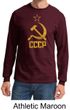CCCP Shirt Distressed Soviet Union Communism Adult Long Sleeve Shirt