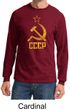 CCCP Shirt Distressed Soviet Union Communism Adult Long Sleeve Shirt