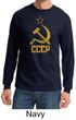 CCCP Shirt Distressed Soviet Union Communism Adult Long Sleeve Shirt