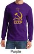 CCCP Shirt Distressed Soviet Union Communism Adult Long Sleeve Shirt