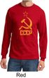 CCCP Shirt Distressed Soviet Union Communism Adult Long Sleeve Shirt