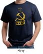 CCCP Shirt Distressed Soviet Union Communism Adult Organic T-shirt