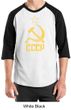CCCP Shirt Distressed Soviet Union Communism Adult Raglan Shirt