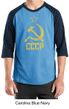 CCCP Shirt Distressed Soviet Union Communism Adult Raglan Shirt