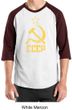 CCCP Shirt Distressed Soviet Union Communism Adult Raglan Shirt