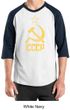CCCP Shirt Distressed Soviet Union Communism Adult Raglan Shirt