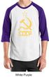 CCCP Shirt Distressed Soviet Union Communism Adult Raglan Shirt