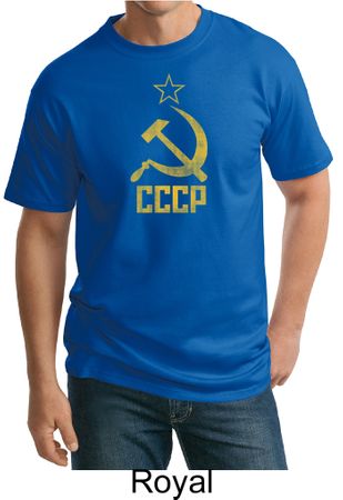 CCCP Shirt Distressed Soviet Union Communism Adult Tall T-shirt