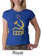 CCCP Shirt Distressed Soviet Union Communism Ladies Crew Neck Shirt