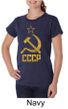 CCCP Shirt Distressed Soviet Union Communism Ladies Organic T-shirt