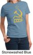 CCCP Shirt Distressed Soviet Union Communism Ladies T-shirt