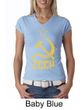CCCP Shirt Distressed Soviet Union Communism Ladies V-neck Shirt