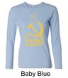 CCCP Shirt Distressed Soviet Union Ladies Long Sleeve Shirt