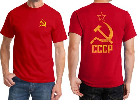 CCCP T-shirt Hammer Sickle Soviet Union (Front & Back) Tee