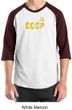 CCCP T-shirt Soviet Union USSR Russia Insignia Adult Raglan Shirt