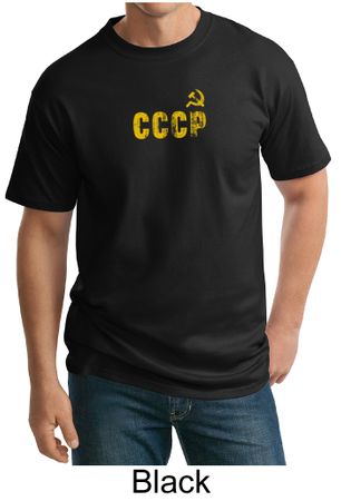 CCCP T-shirt Soviet Union USSR Russia Insignia Adult Tall Tee Shirt