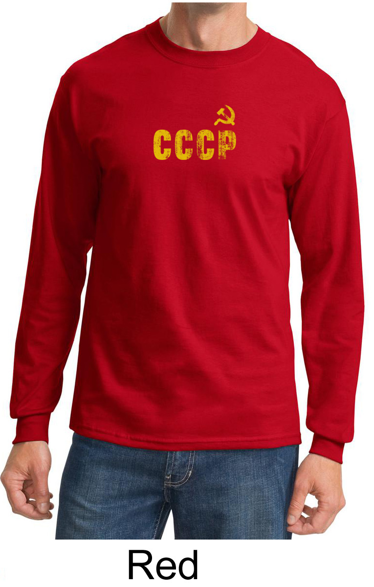 CCCP T-shirt Soviet Union USSR Russia Insignia Long Sleeve Shirt - CCCP ...