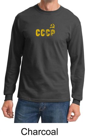 CCCP T-shirt Soviet Union USSR Russia Insignia Long Sleeve Shirt