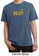 CCCP T-shirt Soviet Union USSR Russia Insignia Pigment Dyed Tee Shirt