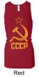 CCCP Tank Distressed Communism Ladies Longer Length Racerback Tanktop