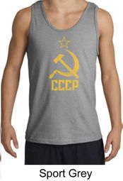 CCCP Tank Distressed Soviet Union Communism Adult Tanktop