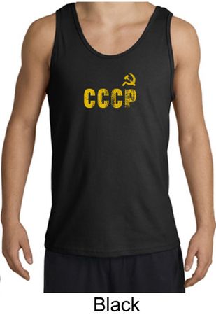 CCCP Tank Top Soviet Union USSR Russia Insignia Adult Tanktop