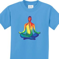 Chakra Lotus Pose Kids Yoga Shirts