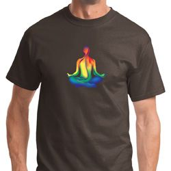 Chakra Lotus Pose Mens Yoga Shirts