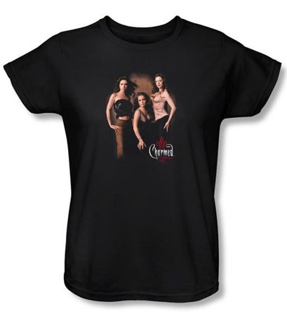 Charmed Ladies Shirt Three Hot Witches Black T-shirt