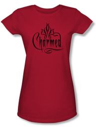 Charmed Shirt Charmed Logo Juniors Red Tee Shirt