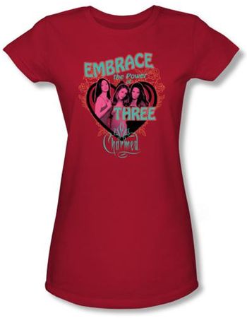 Charmed Shirt Embrace The Power Juniors Red Tee Shirt