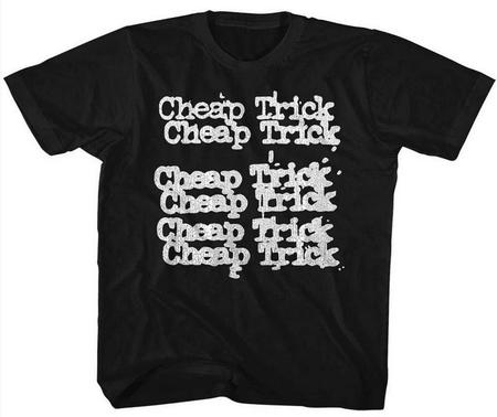 Clearance - CHEAP TRICK Repeating Name T-shirt - Black