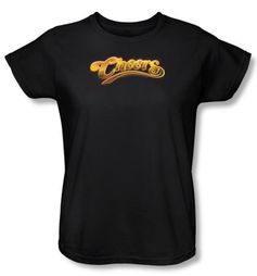 Cheers Logo Ladies T-shirt - Black