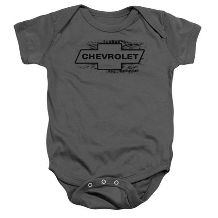 Chevy Baby Romper Chevrolet Bowtie Tire Tread Charcoal Infant Babies Creeper