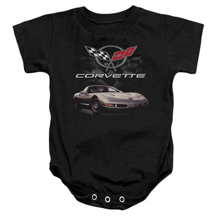 Chevy Baby Romper Corvette Checkered Past Black Infant Babies Creeper