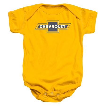 Chevy Baby Romper Vintage Bow Tie Gold Infant Babies Creeper