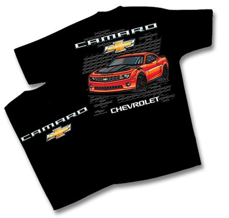Chevy Camaro Shirt - Black Tee with Bowtie