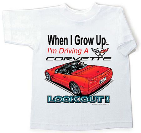 Chevy Corvette Kids Tee Shirt - When I Grow Up, Lookout